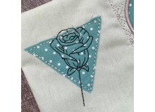 Stickserie - Geo Flowers Rose